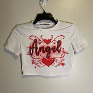 SHEIN Crop Top Small (Angel) Bodycon